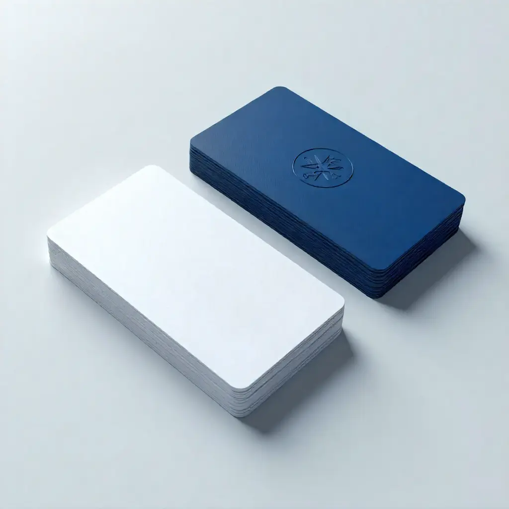 Glossy finish business cards