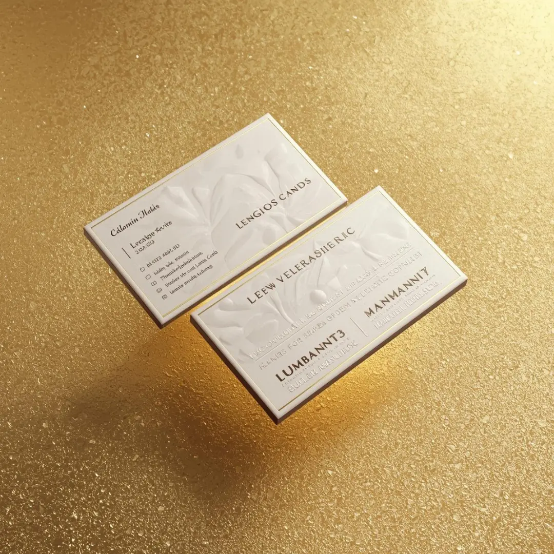 Luxury embossed business cards